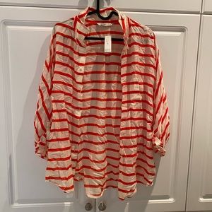 Old Navy Striped Blouse Size Large NWT
